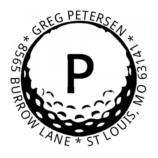 Timbro Rotondo Monogram Golf (Trodat Printy 4642 - 42 mm)