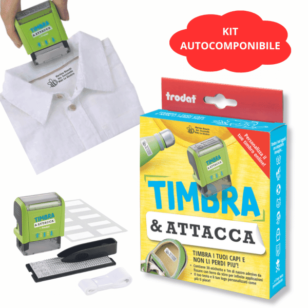 Timbra &amp; Attacca - Kit Timbro Autocomponibile