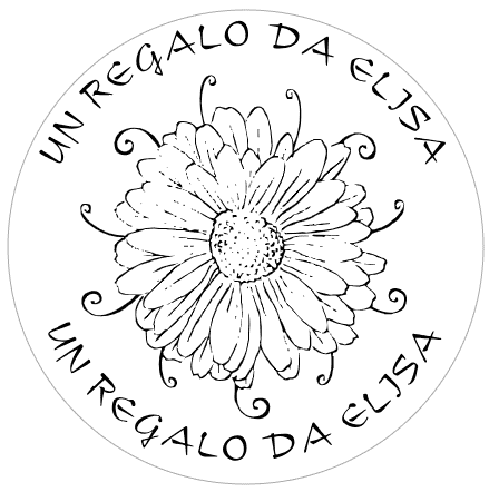 Timbro a Secco Monogram Floreale Rotondo