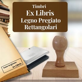 Ex Libris Legno Rettangolari