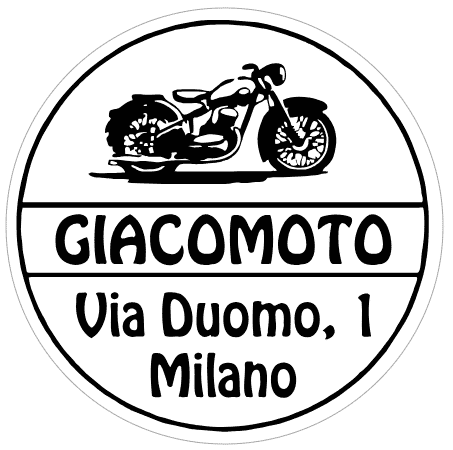 Timbro Rotondo Monogram Motociclista (Trodat Printy 4642 - 42 mm)