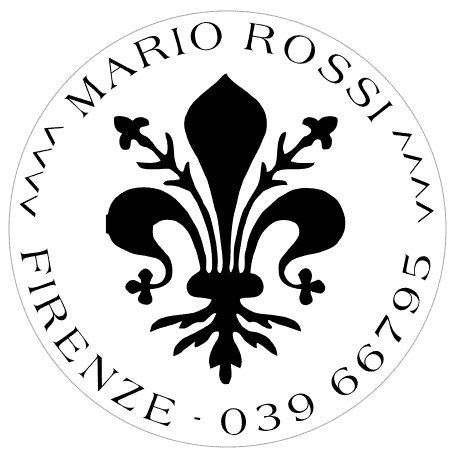 Timbro Rotondo Monogram Giglio (Trodat Printy 4642 - 42 mm)