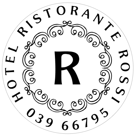 Timbro Rotondo Monogram Iniziale con cornice delicata (Trodat Printy 4642 - 42 mm)