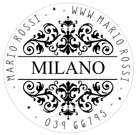 Timbro Rotondo Monogram Vittoriano (Trodat Printy 4642 - 42 mm)