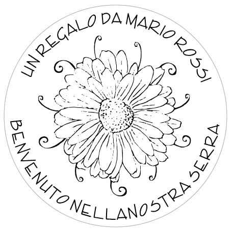 Timbro Rotondo Monogram Floreale (Trodat Printy 4642 - 42 mm)