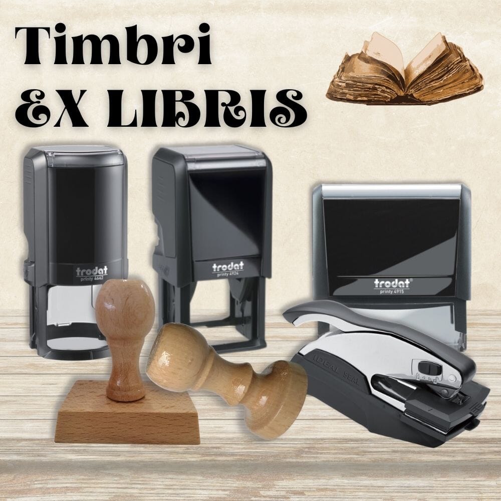Timbri Ex Libris in Legno, Autoinchiostrante e a Secco
