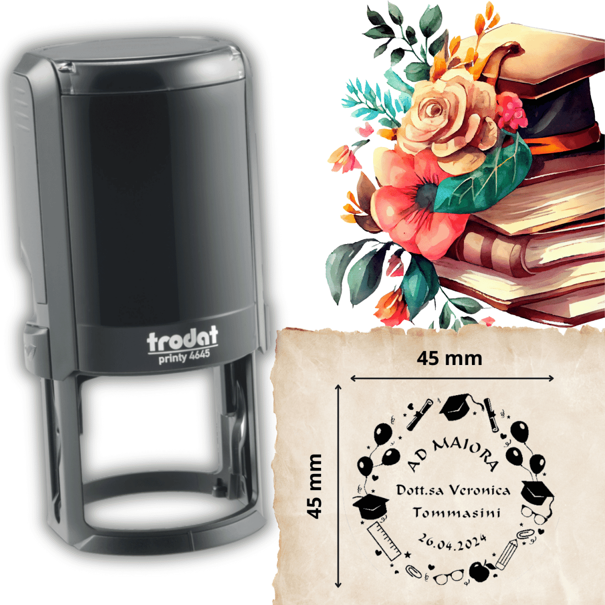 Timbro Rayher 'Einladung' - 3x9cm, Perfetto Per Inviti, Scrapbooking E Biglietti Fai Da Te. Facile Da Usare E Divertente! - Foto 6