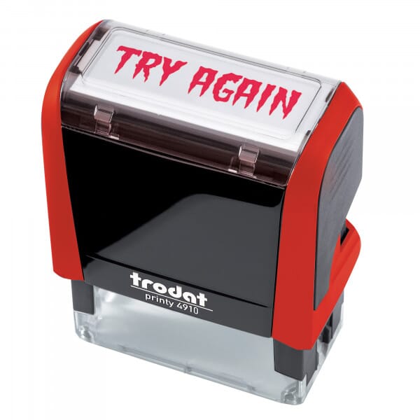 HAPPY ENGLISH Printy 4910 - try again - rosso