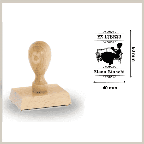 Ex Libris Legno Donna Vintage