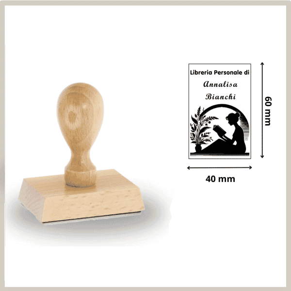 Ex Libris Legno Ragazza